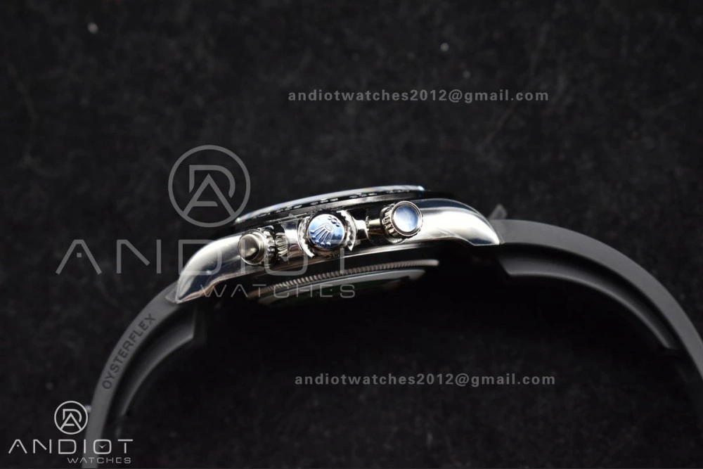 Daytona 116519 BTF 1:1 Best Edition Black Diamonds Dial on Oysterflex Rubber Strap SA4130