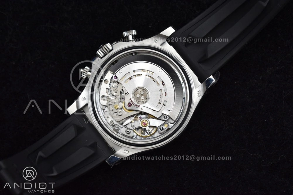 Daytona 116519 BTF 1:1 Best Edition Black Diamonds Dial on Oysterflex Rubber Strap SA4130