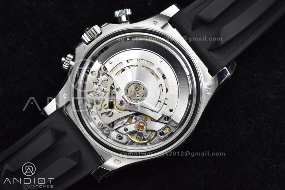 Daytona 116519 BTF 1:1 Best Edition Black Diamonds Dial on Oysterflex Rubber Strap SA4130