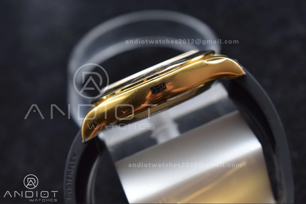 Daytona 116519 Clean 1:1 Best Edition 904L SS Case Gold Black Dial On Rubber Strap SA4130 V2