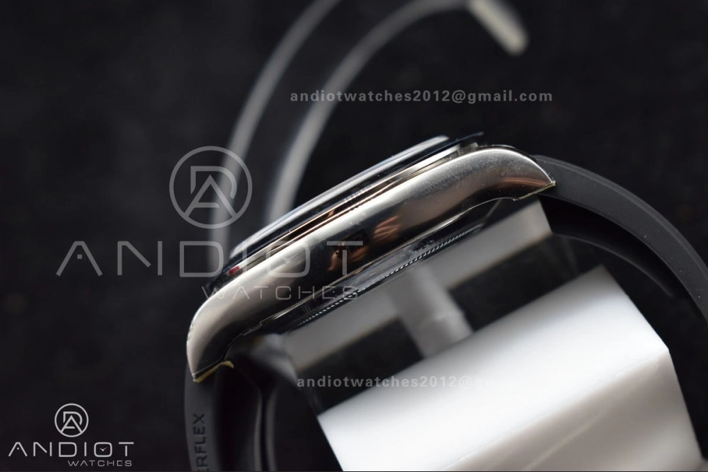 Daytona 116519 Clean 1:1 Best Edition 904L SS Case Silver Black Dial on Rubber Strap SA4130 V2