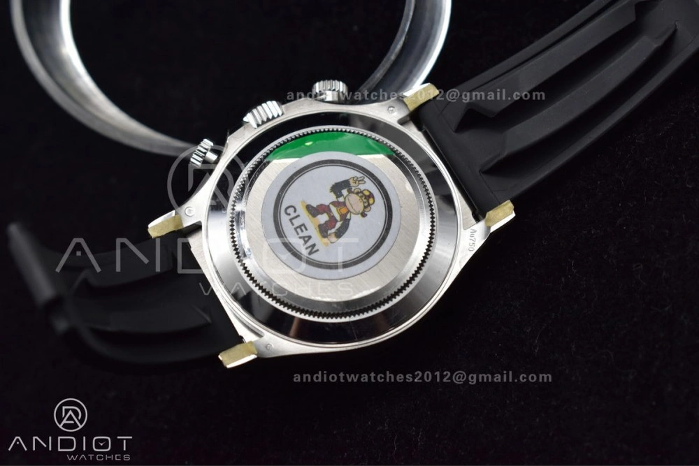 Daytona 116519 Clean 1:1 Best Edition 904L SS Case Silver Black Dial on Rubber Strap SA4130 V2