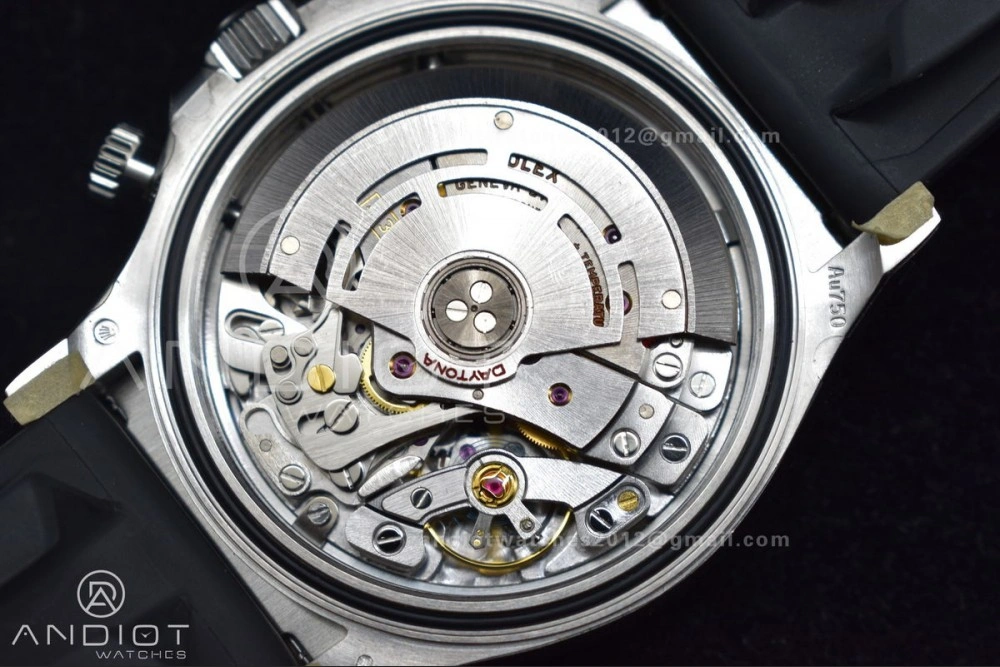 Daytona 116519 Clean 1:1 Best Edition 904L SS Case Silver Black Dial on Rubber Strap SA4130 V2