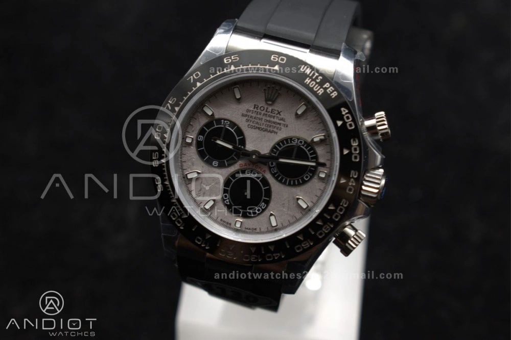 Daytona 116519 QF 1:1 Best Edition Meteorite Dial on Oysterflex Strap SH4130 V3 (Gain Weight)