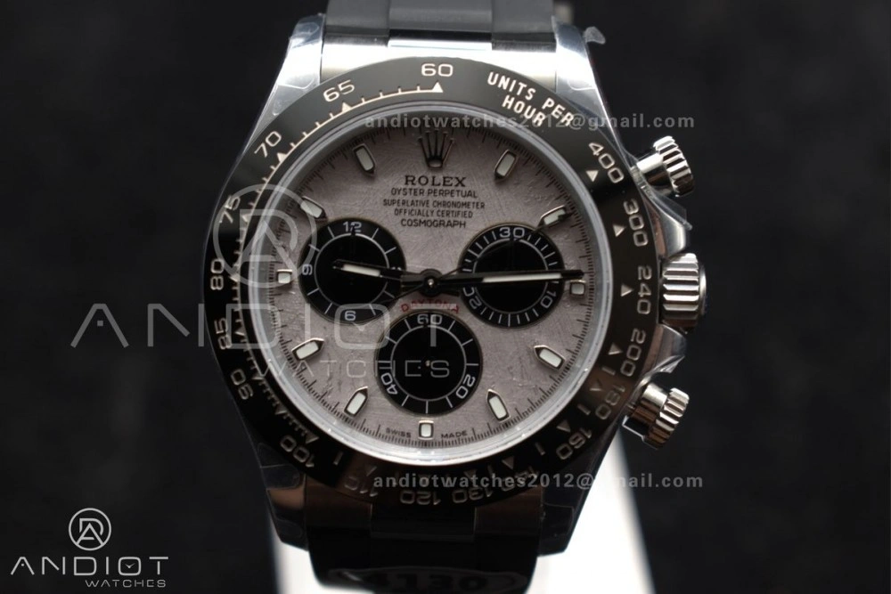 Daytona 116519 QF 1:1 Best Edition Meteorite Dial on Oysterflex Strap SH4130 V3 (Gain Weight)