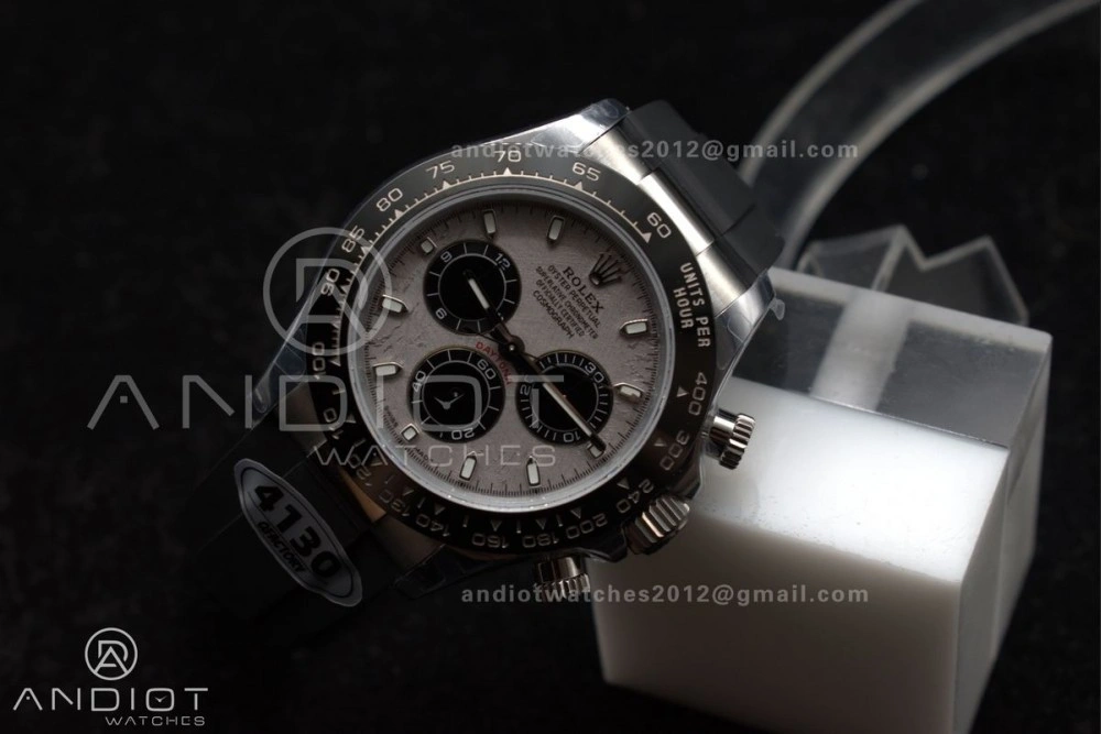 Daytona 116519 QF 1:1 Best Edition Meteorite Dial on Oysterflex Strap SH4130 V3 (Gain Weight)