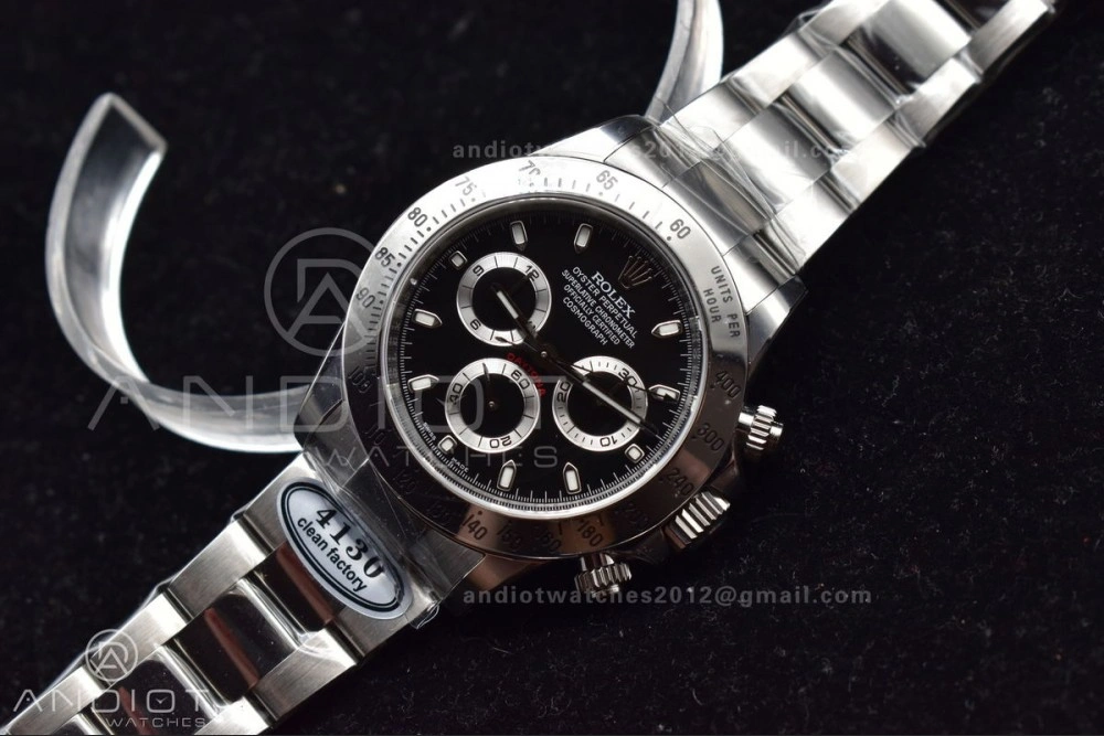 Daytona 116520 Clean 1:1 Best Edition 904L SS Case and Bracelet Black Dial SA4130 V2