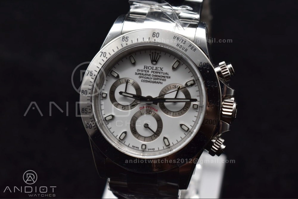 Daytona 116520 Clean 1:1 Best Edition 904L SS Case and Bracelet White Dial SA4130 V2