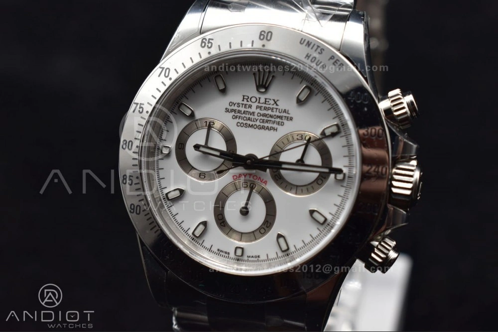 Daytona 116520 Clean 1:1 Best Edition 904L SS Case and Bracelet White Dial SA4130 V2