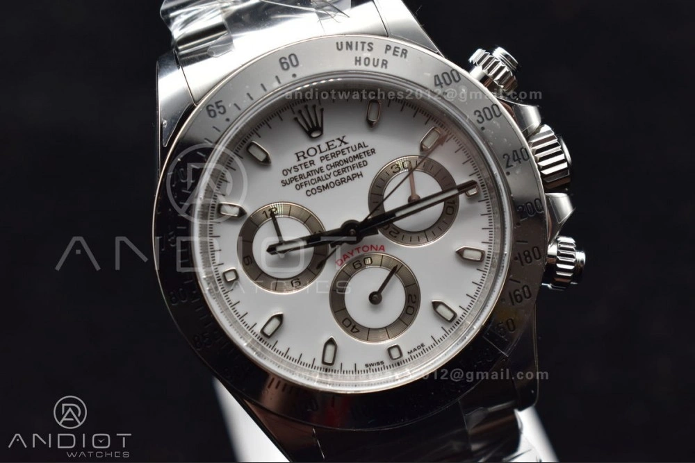 Daytona 116520 Clean 1:1 Best Edition 904L SS Case and Bracelet White Dial SA4130 V2