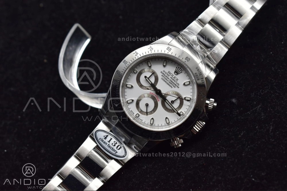 Daytona 116520 Clean 1:1 Best Edition 904L SS Case and Bracelet White Dial SA4130 V2
