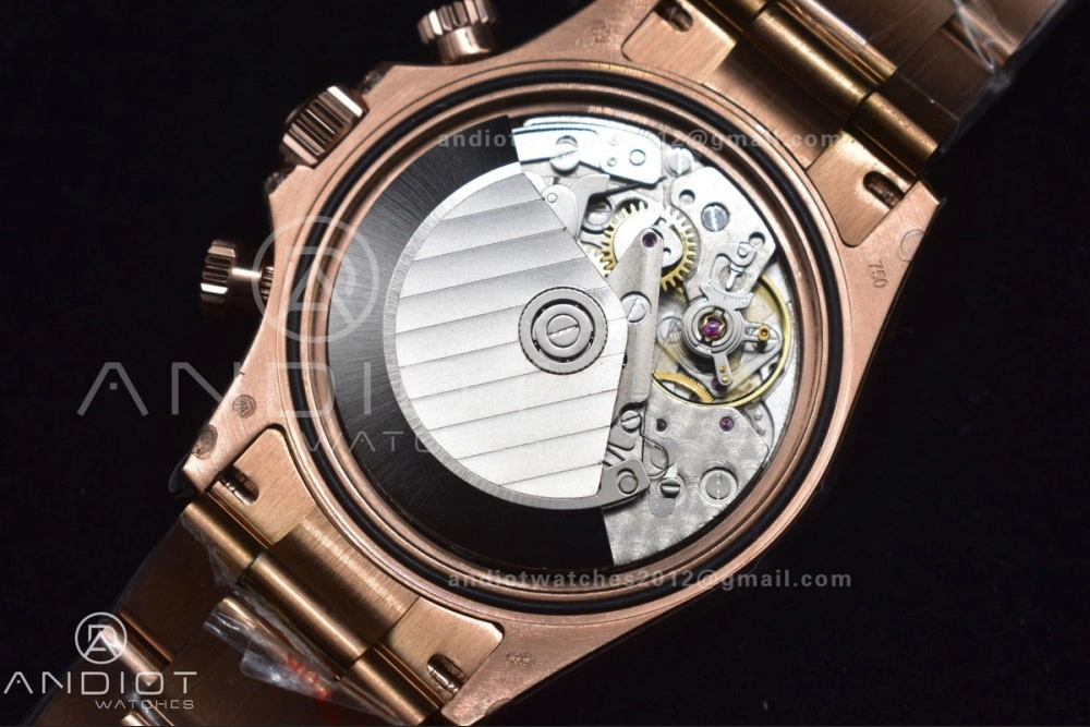 Daytona 116595RBOW RG Rainbow Crystal TWF Best Edition Black Dial on YG Bracelet A7750