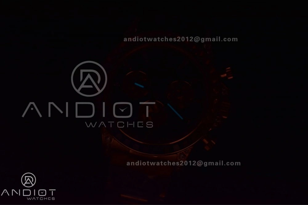 Daytona 116595RBOW RG Rainbow Crystal TWF Best Edition Black Dial on YG Bracelet A7750