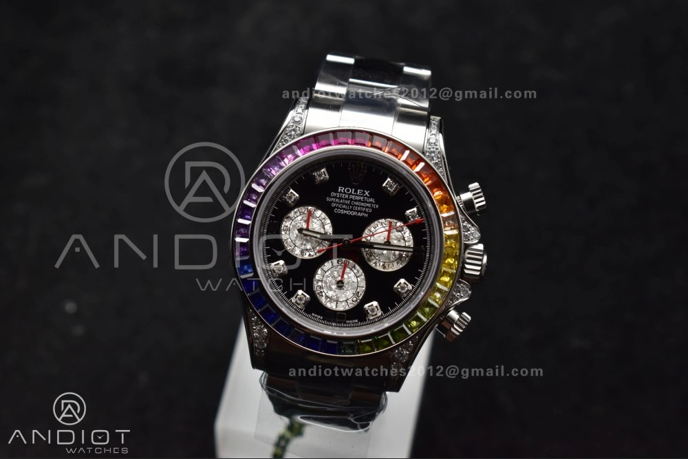 Daytona 116599RBOW Rainbow ZF 1:1 Best Edition Black Diamonds Dial on SS Bracelet SH4130
