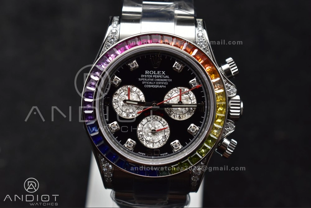 Daytona 116599RBOW Rainbow ZF 1:1 Best Edition Black Diamonds Dial on SS Bracelet SH4130