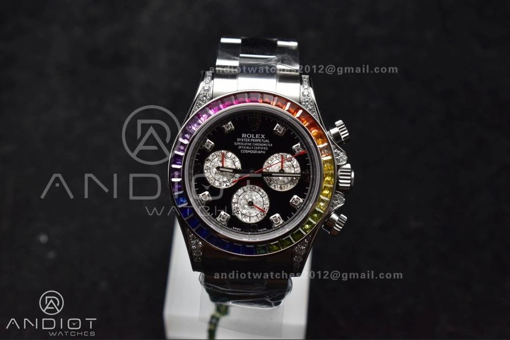 Daytona 116599RBOW Rainbow ZF 1:1 Best Edition Black Diamonds Dial on SS Bracelet SH4130