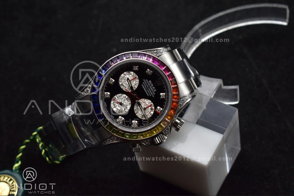 Daytona 116599RBOW Rainbow ZF 1:1 Best Edition Black Diamonds Dial on SS Bracelet SH4130