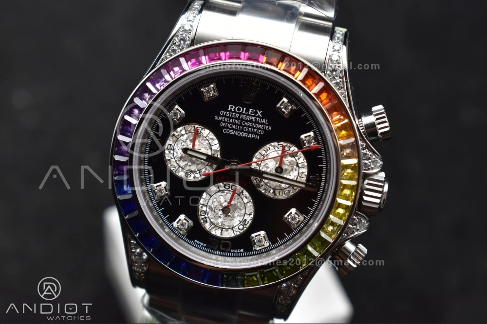 Daytona 116599RBOW Rainbow ZF 1:1 Best Edition Black Diamonds Dial on SS Bracelet SH4130