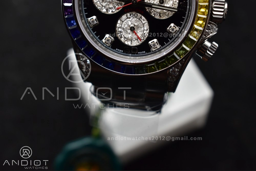 Daytona 116599RBOW Rainbow ZF 1:1 Best Edition Black Diamonds Dial on SS Bracelet SH4130