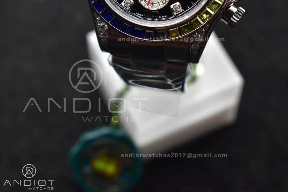 Daytona 116599RBOW Rainbow ZF 1:1 Best Edition Black Diamonds Dial on SS Bracelet SH4130