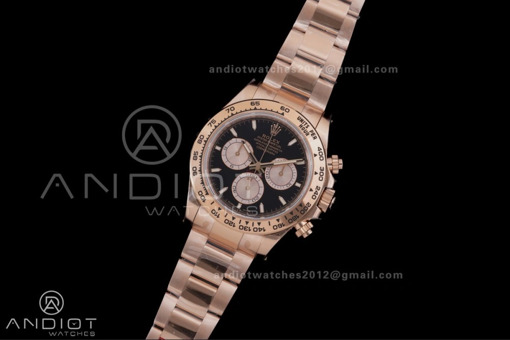 Daytona 126505 Gain Weight VSF 1:1 Best Edition Black Dial RG Sub-dial On Oyster Bracelet DD4131