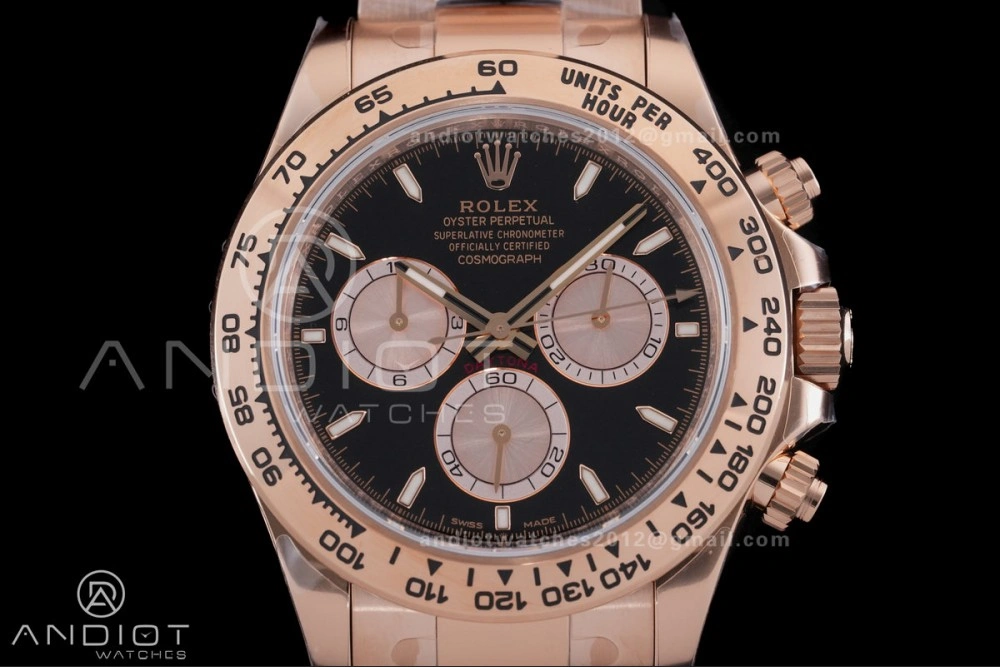 Daytona 126505 Gain Weight VSF 1:1 Best Edition Black Dial RG Sub-dial On Oyster Bracelet DD4131