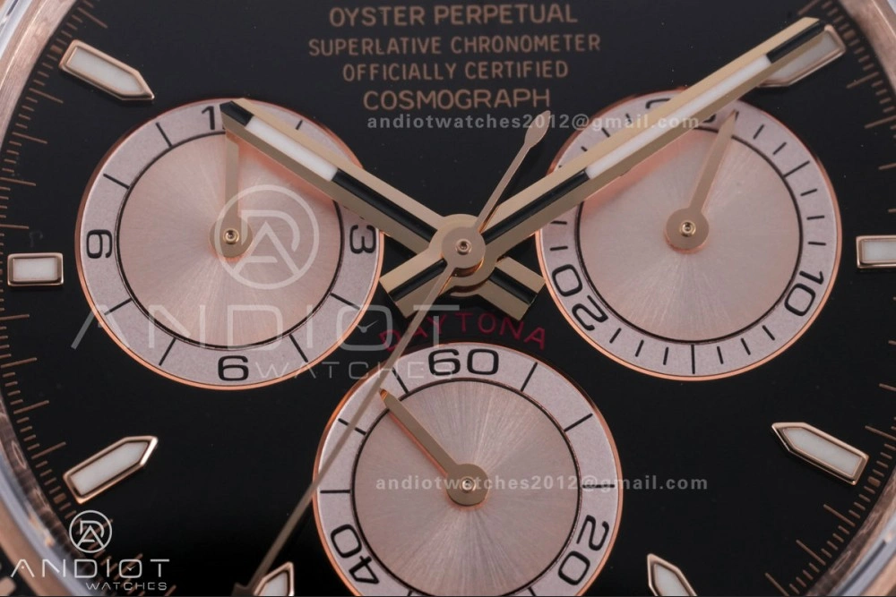 Daytona 126505 Gain Weight VSF 1:1 Best Edition Black Dial RG Sub-dial On Oyster Bracelet DD4131