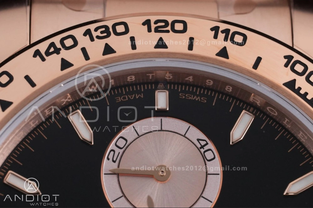 Daytona 126505 Gain Weight VSF 1:1 Best Edition Black Dial RG Sub-dial On Oyster Bracelet DD4131