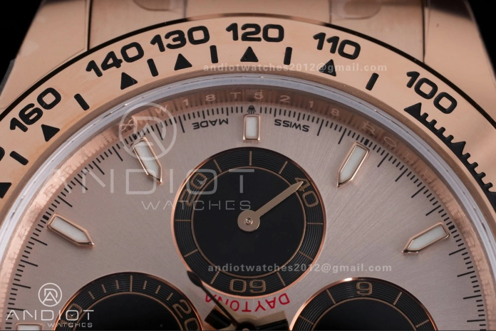 Daytona 126505 Gain Weight VSF 1:1 Best Edition RG Dial Black Sub-dial On Oyster Bracelet DD4131