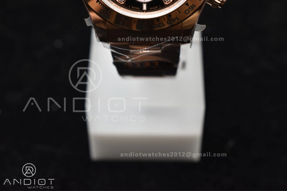 Daytona 126505 QF 1:1 Best Edition Black RG Diamonds Dial on RG Braclet SH4131 V5