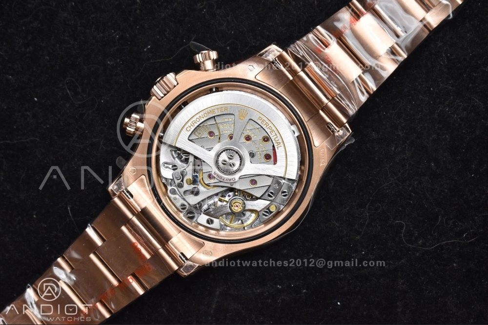 Daytona 126505 QF 1:1 Best Edition Black RG Diamonds Dial on RG Braclet SH4131 V5