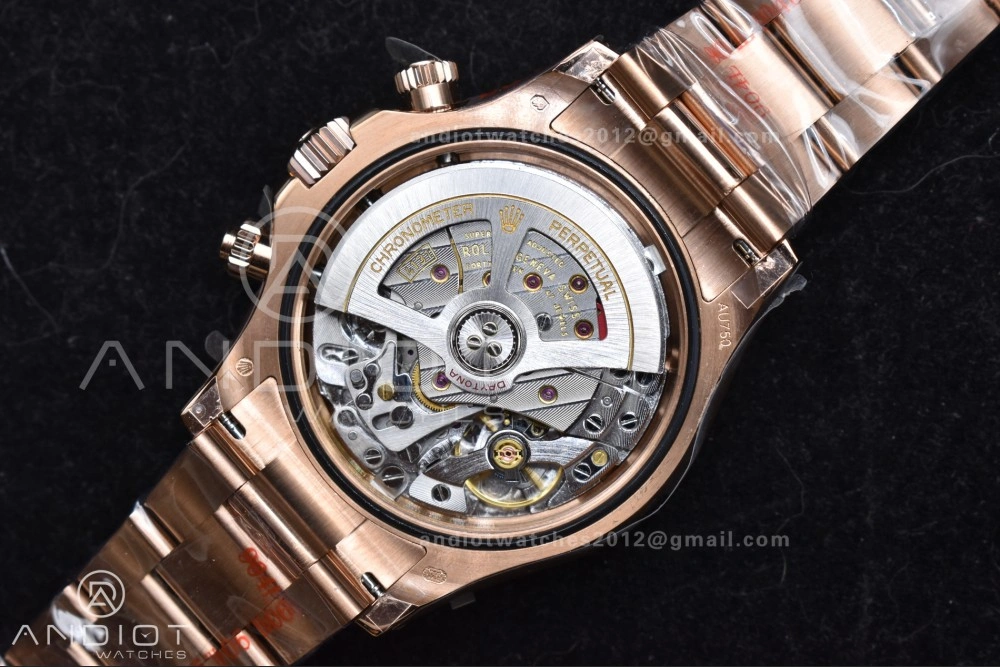 Daytona 126505 QF 1:1 Best Edition Black RG Diamonds Dial on RG Braclet SH4131 V5