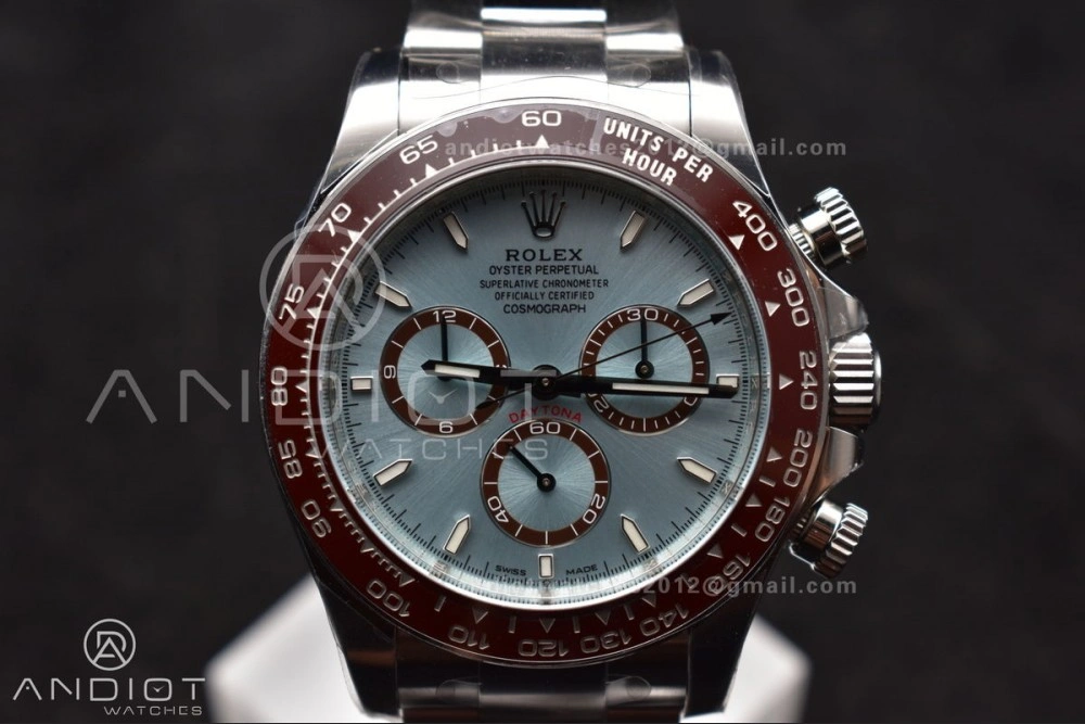 Daytona 126506 904L SS Clean 1:1 Best Edition Ice Blue Dial Sticks Markers on 904L SS Bracelet Super Clone Asian 4131