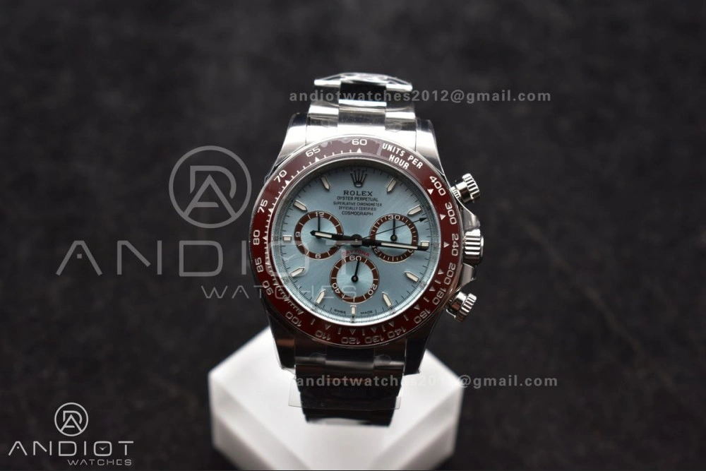 Daytona 126506 904L SS Clean 1:1 Best Edition Ice Blue Dial Sticks Markers on 904L SS Bracelet Super Clone Asian 4131