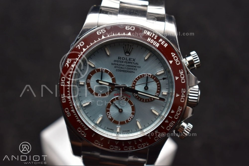 Daytona 126506 904L SS Clean 1:1 Best Edition Ice Blue Dial Sticks Markers on 904L SS Bracelet Super Clone Asian 4131