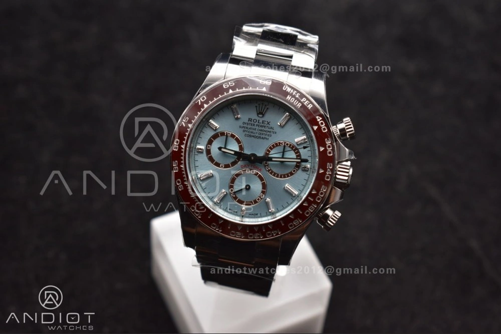 Daytona 126506 904L SS Clean 1:1 Best Edition Ice Blue Dial Sticks Markers on 904L SS Bracelet Super Clone Asian 4131