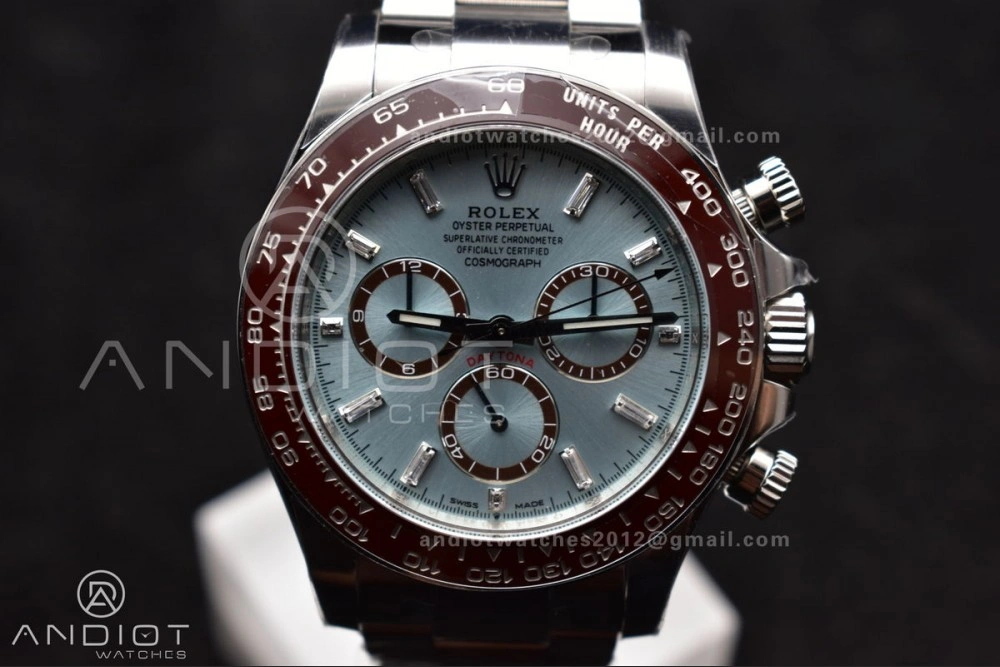 Daytona 126506 904L SS Clean 1:1 Best Edition Ice Blue Dial Sticks Markers on 904L SS Bracelet Super Clone Asian 4131
