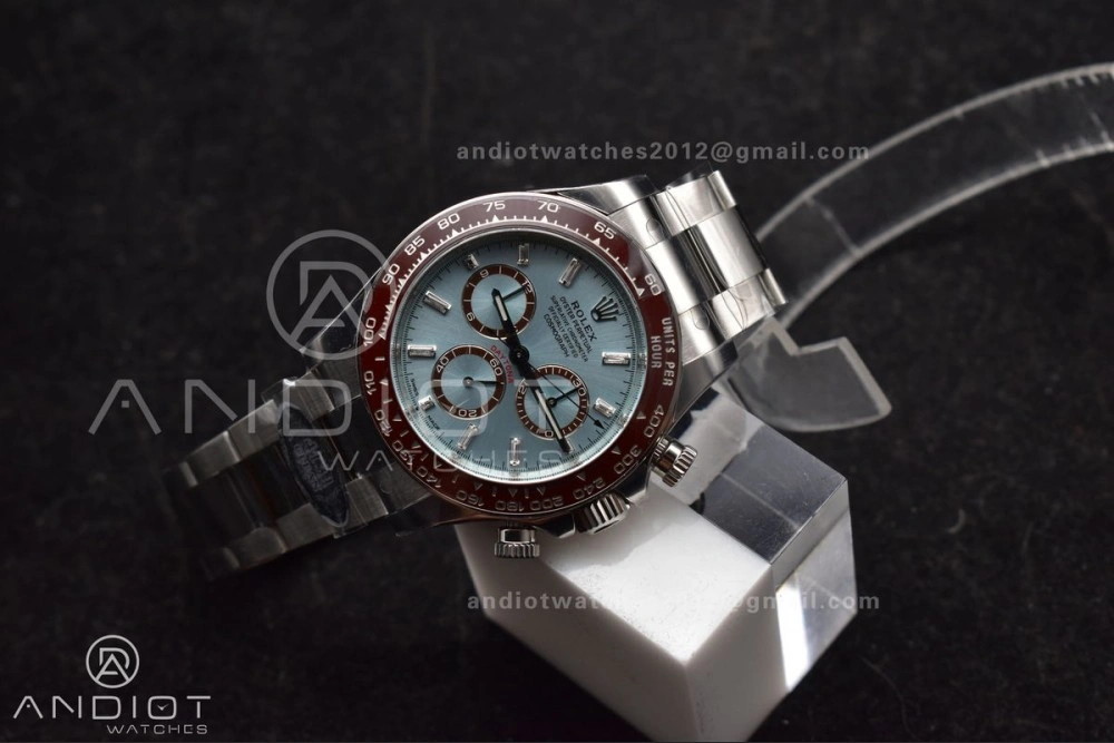 Daytona 126506 904L SS Clean 1:1 Best Edition Ice Blue Dial Sticks Markers on 904L SS Bracelet Super Clone Asian 4131