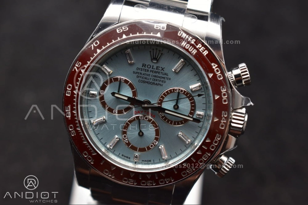 Daytona 126506 904L SS Clean 1:1 Best Edition Ice Blue Dial Sticks Markers on 904L SS Bracelet Super Clone Asian 4131