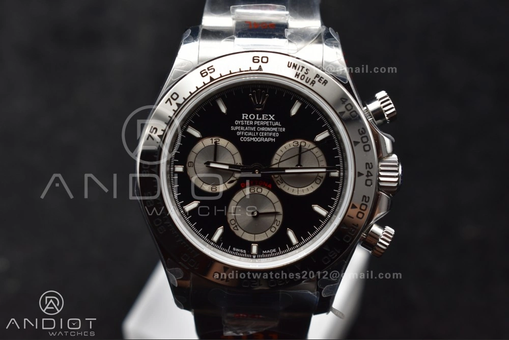 Daytona 126509 QF 1:1 Best Edition Black Silver Dial on SS Bracelet SH4131 V5