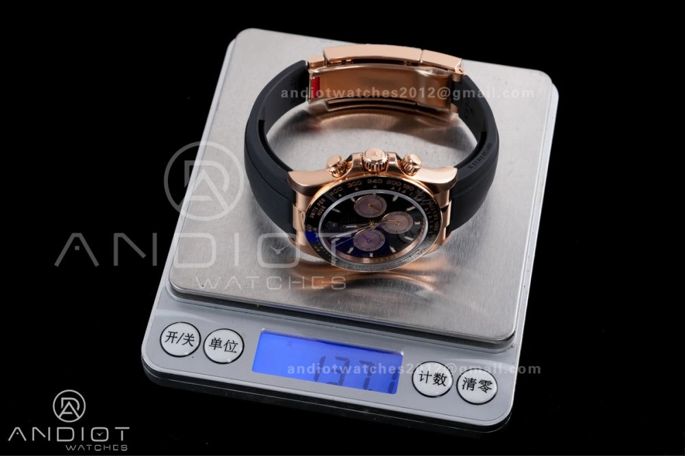 Daytona 126515 Gain Weight VSF 1:1 Best Edition Black Dial RG Sub-dial Stick Marker On Oyster-flex Strap DD4131