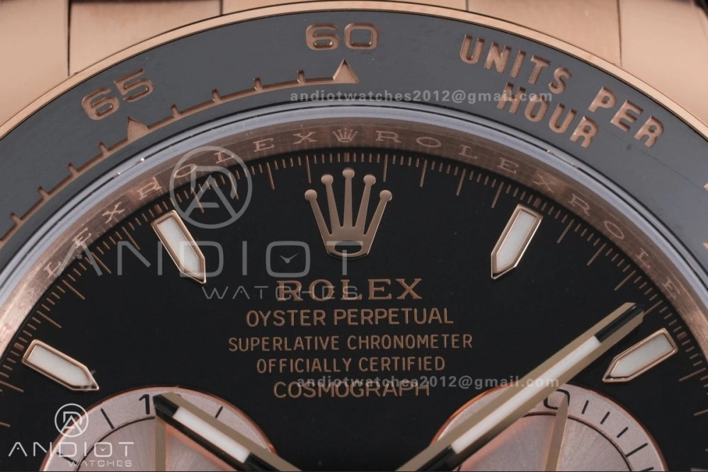 Daytona 126515 Gain Weight VSF 1:1 Best Edition Black Dial RG Sub-dial Stick Marker On Oyster-flex Strap DD4131