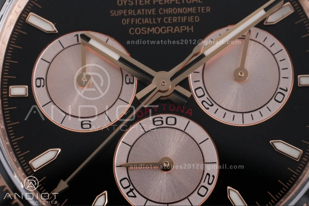 Daytona 126515 Gain Weight VSF 1:1 Best Edition Black Dial RG Sub-dial Stick Marker On Oyster-flex Strap DD4131