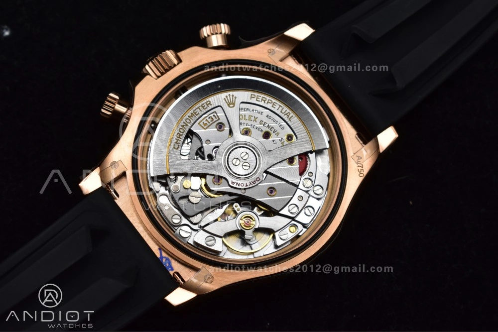 Daytona 126515 QF 1:1 Best Edition Black RG Dial on Oysterflex Strap SH4131 V6 (Weighted)