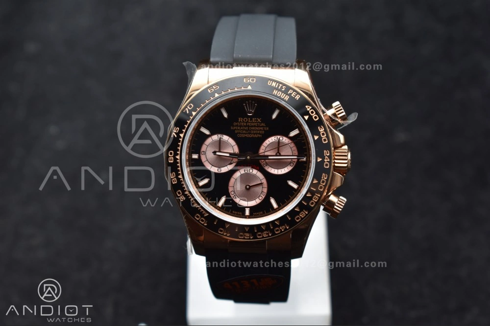 Daytona 126515 QF 1:1 Best Edition Black RG Dial on Oysterflex Strap SH4131 V6 (Weighted)