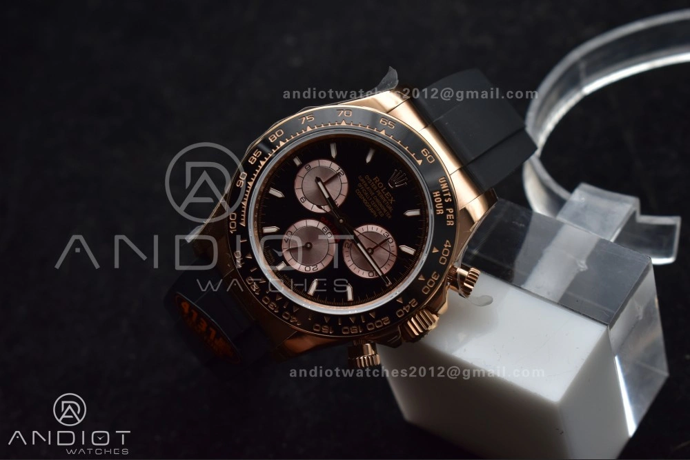 Daytona 126515 QF 1:1 Best Edition Black RG Dial on Oysterflex Strap SH4131 V6 (Weighted)