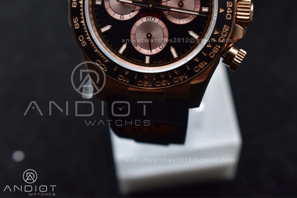 Daytona 126515 QF 1:1 Best Edition Black RG Dial on Oysterflex Strap SH4131 V6 (Weighted)