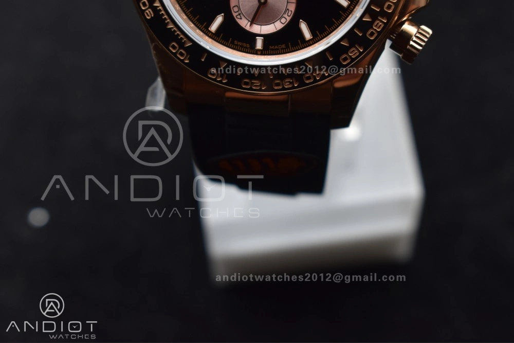 Daytona 126515 QF 1:1 Best Edition Black RG Dial on Oysterflex Strap SH4131 V6 (Weighted)