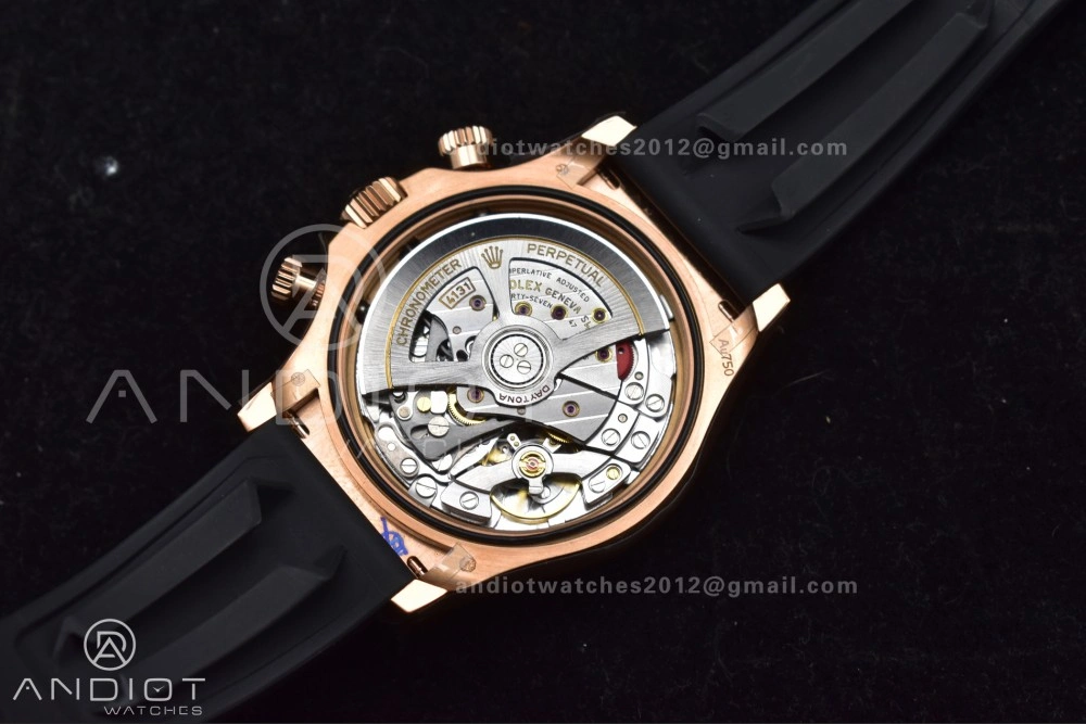 Daytona 126515 QF 1:1 Best Edition Black RG Diamonds Dial on Oysterflex Strap SH4131 V6 (Weighted)