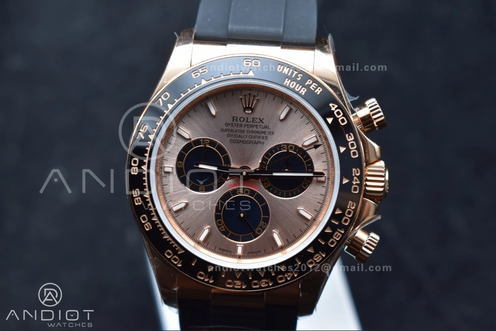 Daytona 126515 QF 1:1 Best Edition RG Black Dial on Oysterflex Strap SH4131 V6 (Weighted)